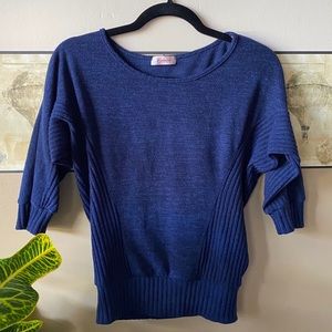 Blue Sweater Top